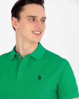 Фото вещи US Polo Поло (G081GL011.000.1570718.VR020) Мужское цвет - Зелёный материал - Хлопок