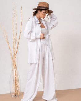 Фото вещи ISSA Plus Костюм (13886_white) Женское, цвет - Белый, материал - Лён