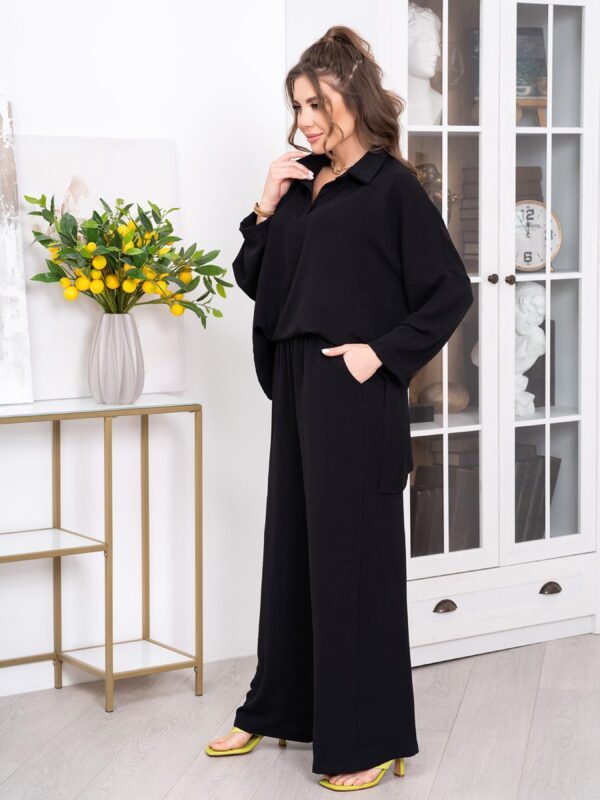 ISSA Plus Костюм (13240_black) Женское, цвет - Чёрный, материал - Хлопок Фото вещи ISSA Plus Костюм (13240_black) Женское, цвет - Чёрный, материал - Хлопок
