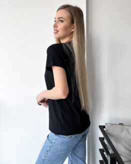 Фото вещи ISSA Plus Футболка (WN20-445_black) Женское, цвет - Чёрный, материал - Хлопок/вискоза