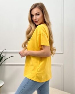Фото вещи ISSA Plus Футболка (WN20-451_yellow) Женское, цвет - Жёлтый, материал - Хлопок/вискоза