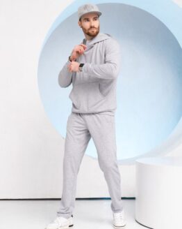 Фото вещи ISSA Plus Спортивный костюм (GN-530_lightgray) Мужское, цвет - Серый, материал - Хлопок/полиэстер