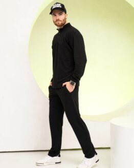 Фото вещи ISSA Plus Спортивный костюм (GN-521_black) Мужское, цвет - Чёрный, материал - Хлопок/полиэстер