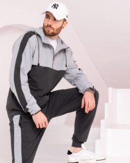 Фото вещи ISSA Plus Спортивный костюм (GN-525_grey) Мужское, цвет - Серый, материал - Хлопок/полиэстер