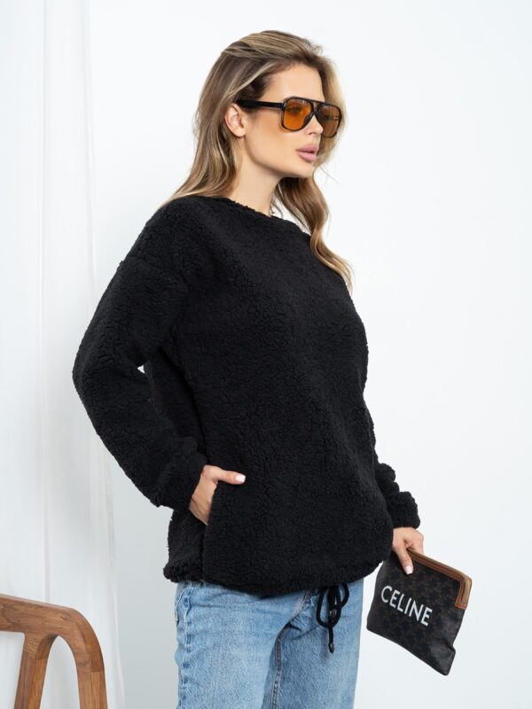 ISSA Plus Свитшот (14203_black) Женское, цвет - Чёрный, материал - Искусственный мех Фото вещи ISSA Plus Свитшот (14203_black) Женское, цвет - Чёрный, материал - Искусственный мех