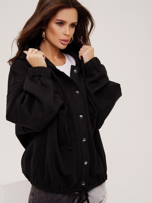 ISSA Plus Кофта (13554_black) Женское, цвет - Чёрный, материал - Хлопок Фото вещи ISSA Plus Кофта (13554_black) Женское, цвет - Чёрный, материал - Хлопок
