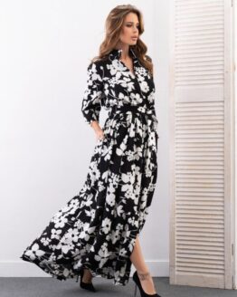 Фото вещи ISSA Plus Платье макси (14169_black) Женское цвет - Чёрный материал - Полиэстер