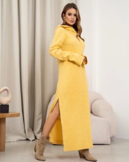 Фото вещи ISSA Plus Платье макси (14372_yellow) Женское цвет - Жёлтый материал - Комбинированный верх