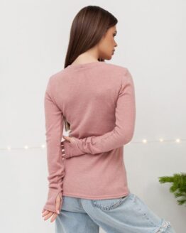 Фото вещи ISSA Plus Лонгслив (14423_pink) Женское цвет - Розовый материал - Эластан