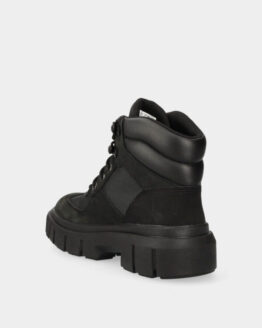 Фото вещи Timberland Greyfield Leather and Fabric Mid Hiker Ботинки (TG3146) Женское, цвет - Чёрный, материал - Нубук/текстиль