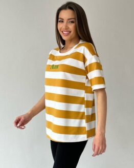 Фото вещи ISSA Plus Футболка (WN20-429_mustard) Женское, цвет - Горчичный, материал - Хлопок