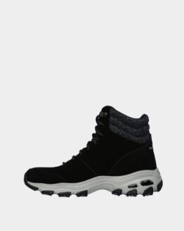 Фото вещи Skechers D'Lites Chill Flurry Ботинки (KW4660) Женское, цвет - Чёрный, материал - Замша/текстиль
