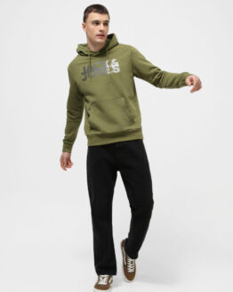 Фото вещи JACK & JONES Худи (JNJ260) Мужское, цвет - Хаки, материал - Хлопок/полиэстер
