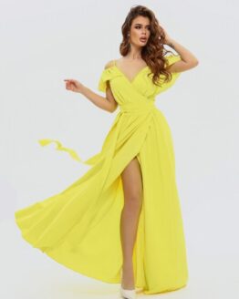 Фото вещи ISSA Plus Платье макси (10816_yellow) Женское, цвет - Жёлтый, материал - Полиэстер