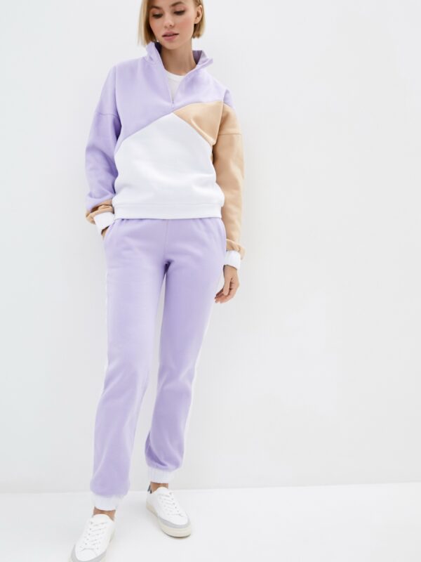 ISSA Plus Спортивный костюм (12250_lilac) Женское цвет - Сиреневый материал - Хлопок Фото вещи ISSA Plus Спортивный костюм (12250_lilac) Женское цвет - Сиреневый материал - Хлопок