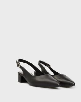 Фото вещи Женские черные кожаные слингбэки Черный 37 Respect 1-1-29500-26 003 BLACK LEATHER