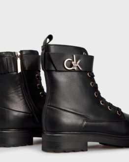 Фото вещи Женские черные кожаные ботинки CLEAT BIKER Черный 40 Calvin Klein HW0HW00594