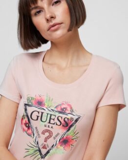 Фото вещи Женская пудровая футболка Розовый L Guess W1GI0N.J1311;G64O