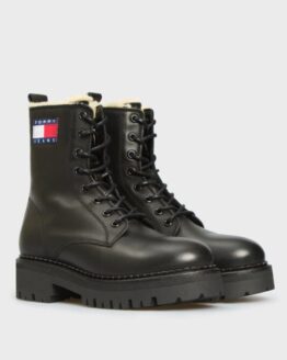 Фото вещи Женские черные кожаные ботинки Черный 37 Tommy Jeans EN0EN01609