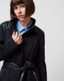 Фото вещи Женское черное пальто Черный L Guess W1RL04.WDO50;JBLK