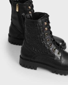 Фото вещи Женские черные кожаные ботинки TH MONOGRAM Черный 39 Tommy Hilfiger FW0FW05994